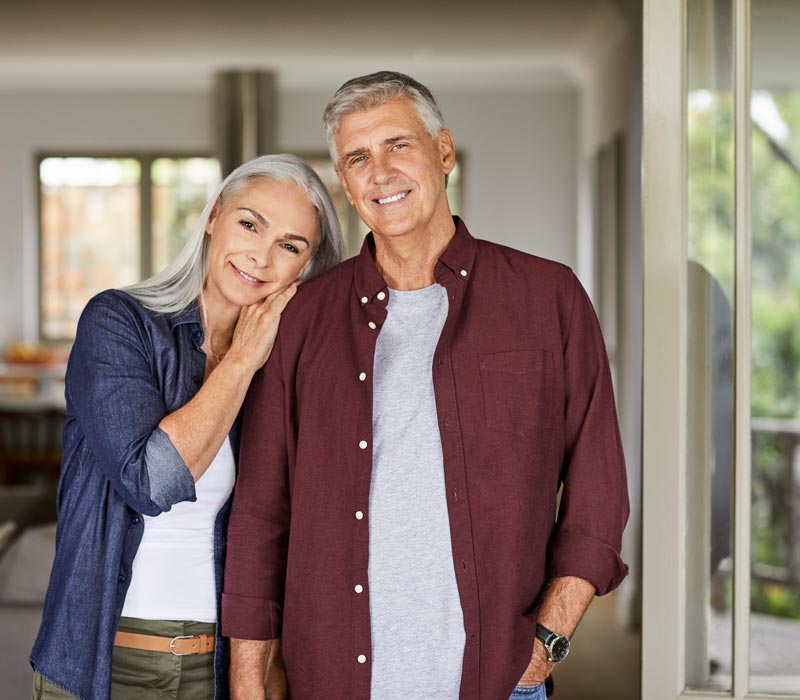 smiling senior couple